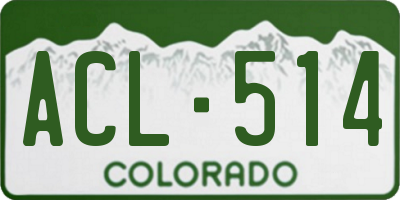 CO license plate ACL514