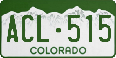 CO license plate ACL515
