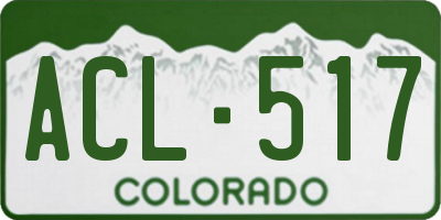 CO license plate ACL517