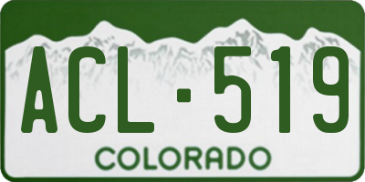 CO license plate ACL519