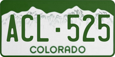 CO license plate ACL525