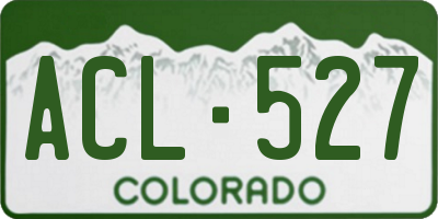 CO license plate ACL527