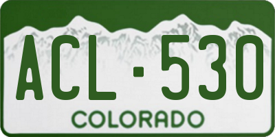 CO license plate ACL530