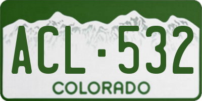 CO license plate ACL532