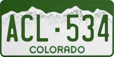 CO license plate ACL534