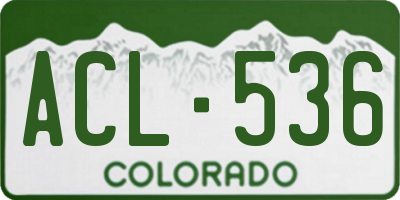 CO license plate ACL536