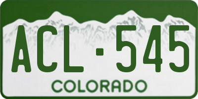 CO license plate ACL545