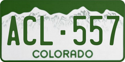 CO license plate ACL557