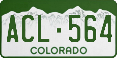 CO license plate ACL564