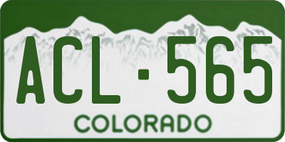CO license plate ACL565