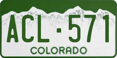 CO license plate ACL571