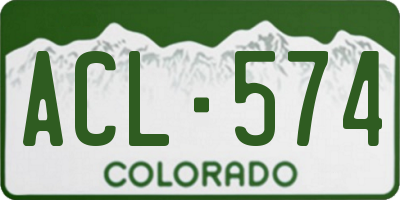 CO license plate ACL574