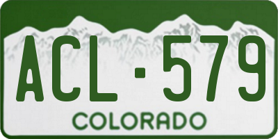 CO license plate ACL579
