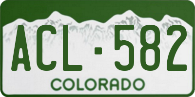 CO license plate ACL582