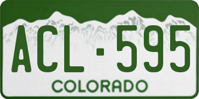 CO license plate ACL595