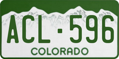 CO license plate ACL596
