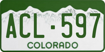 CO license plate ACL597
