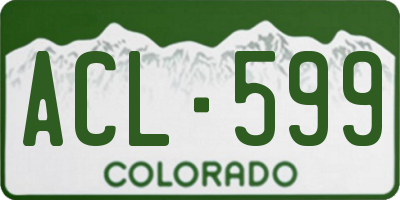 CO license plate ACL599