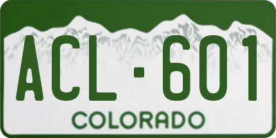 CO license plate ACL601