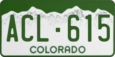CO license plate ACL615