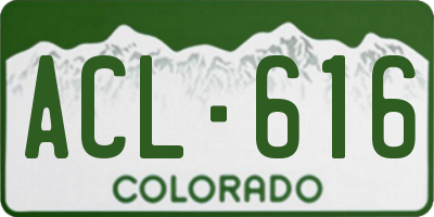 CO license plate ACL616