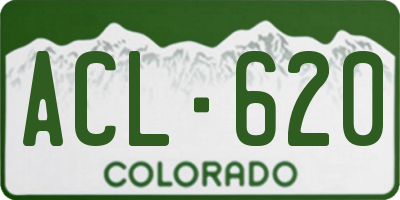 CO license plate ACL620