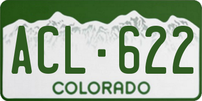 CO license plate ACL622