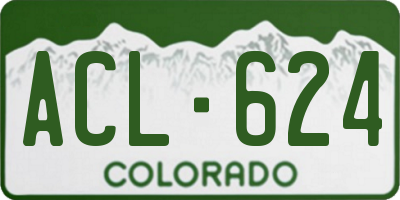 CO license plate ACL624