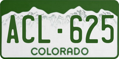 CO license plate ACL625