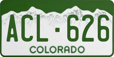 CO license plate ACL626