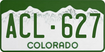 CO license plate ACL627