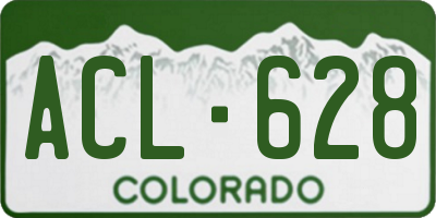 CO license plate ACL628