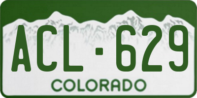 CO license plate ACL629