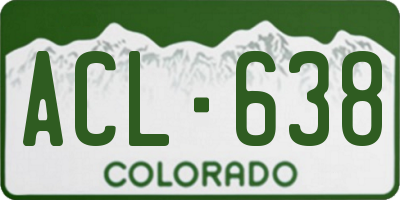 CO license plate ACL638