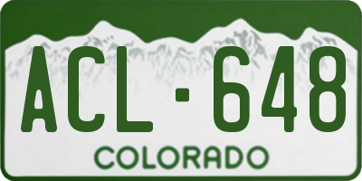 CO license plate ACL648