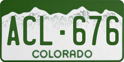 CO license plate ACL676