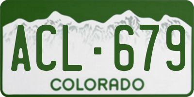 CO license plate ACL679