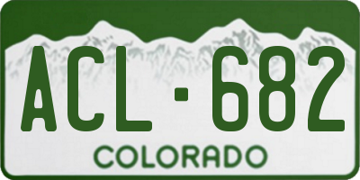 CO license plate ACL682