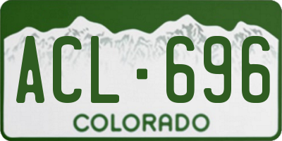 CO license plate ACL696
