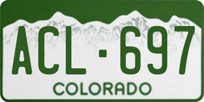 CO license plate ACL697