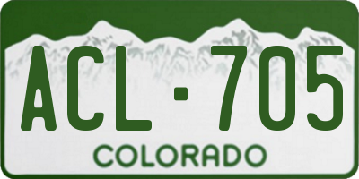 CO license plate ACL705