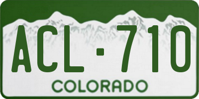 CO license plate ACL710