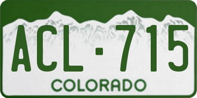CO license plate ACL715