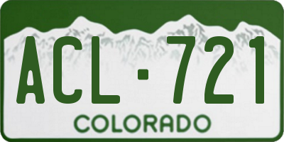 CO license plate ACL721