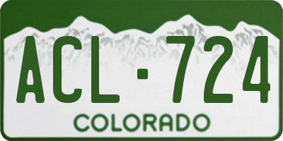 CO license plate ACL724