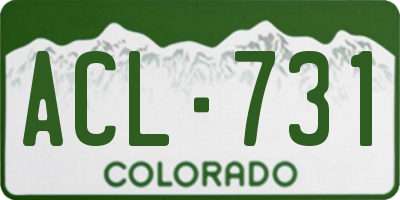 CO license plate ACL731