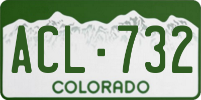CO license plate ACL732