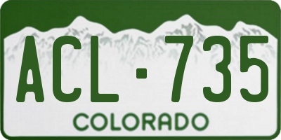 CO license plate ACL735