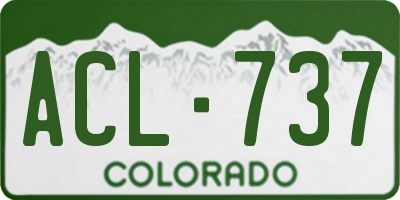 CO license plate ACL737