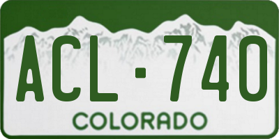 CO license plate ACL740